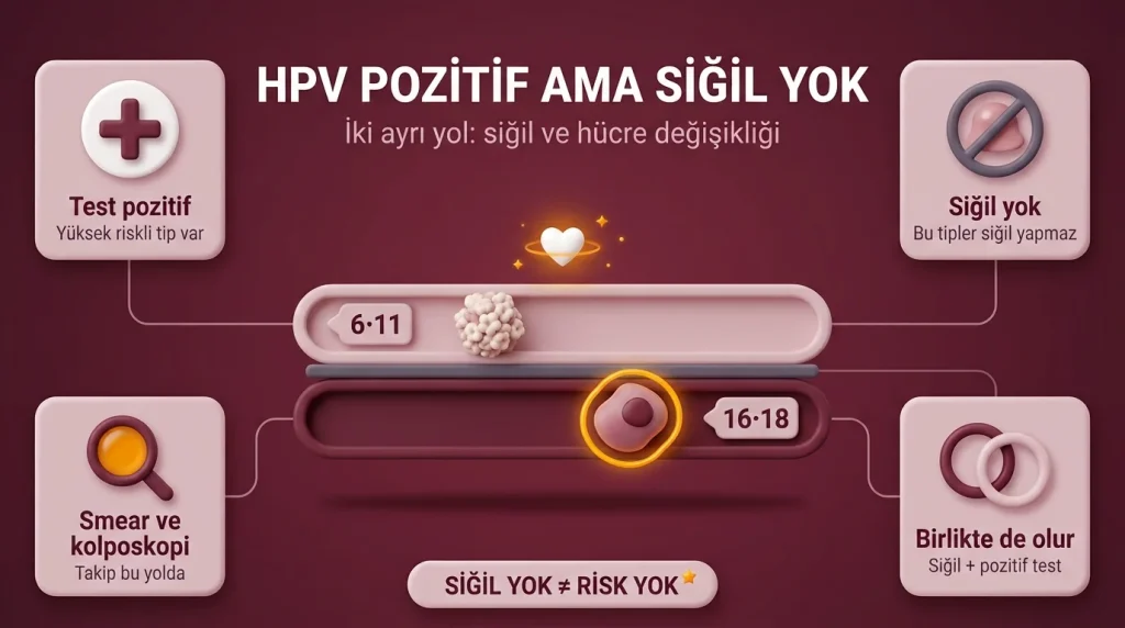 hpv pozitif ama siğil yok