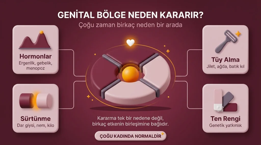 genital kararma nasıl geçer