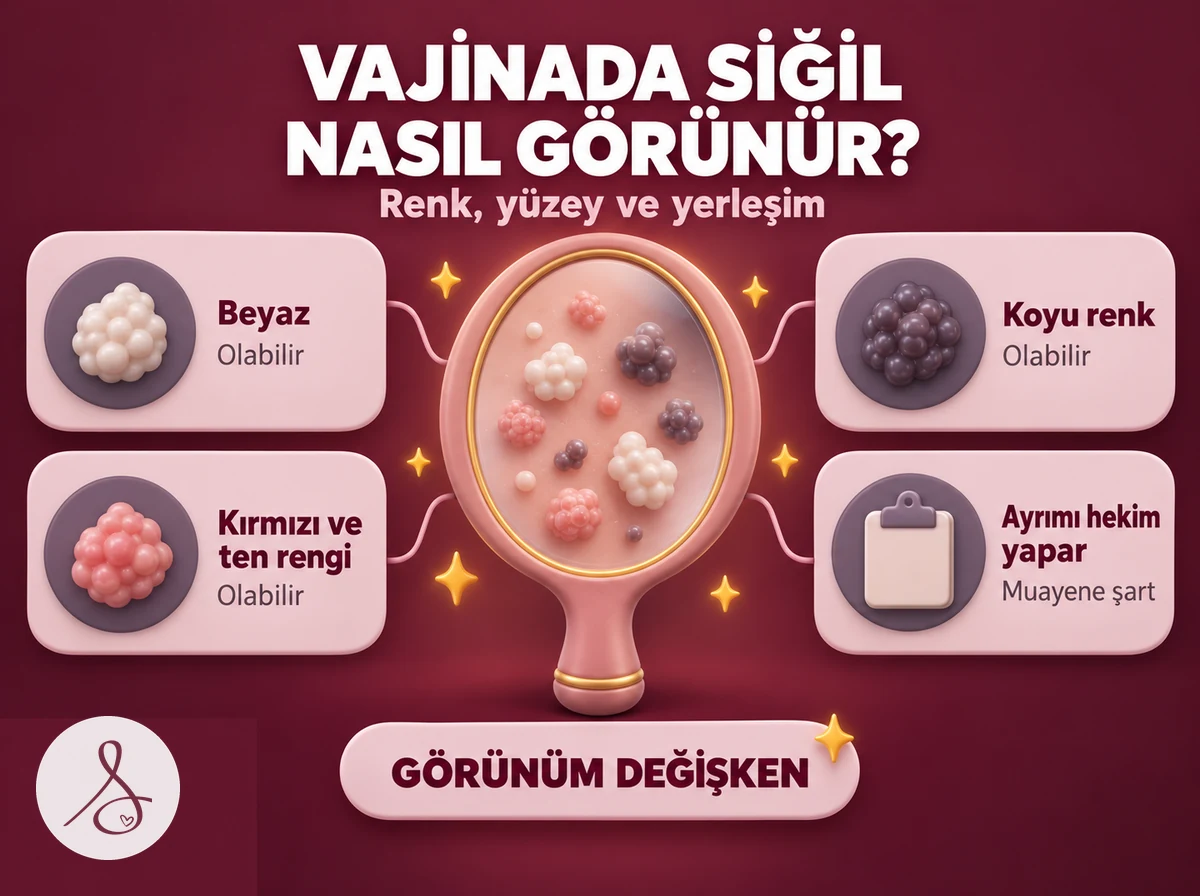 vajinada siğil görünümü